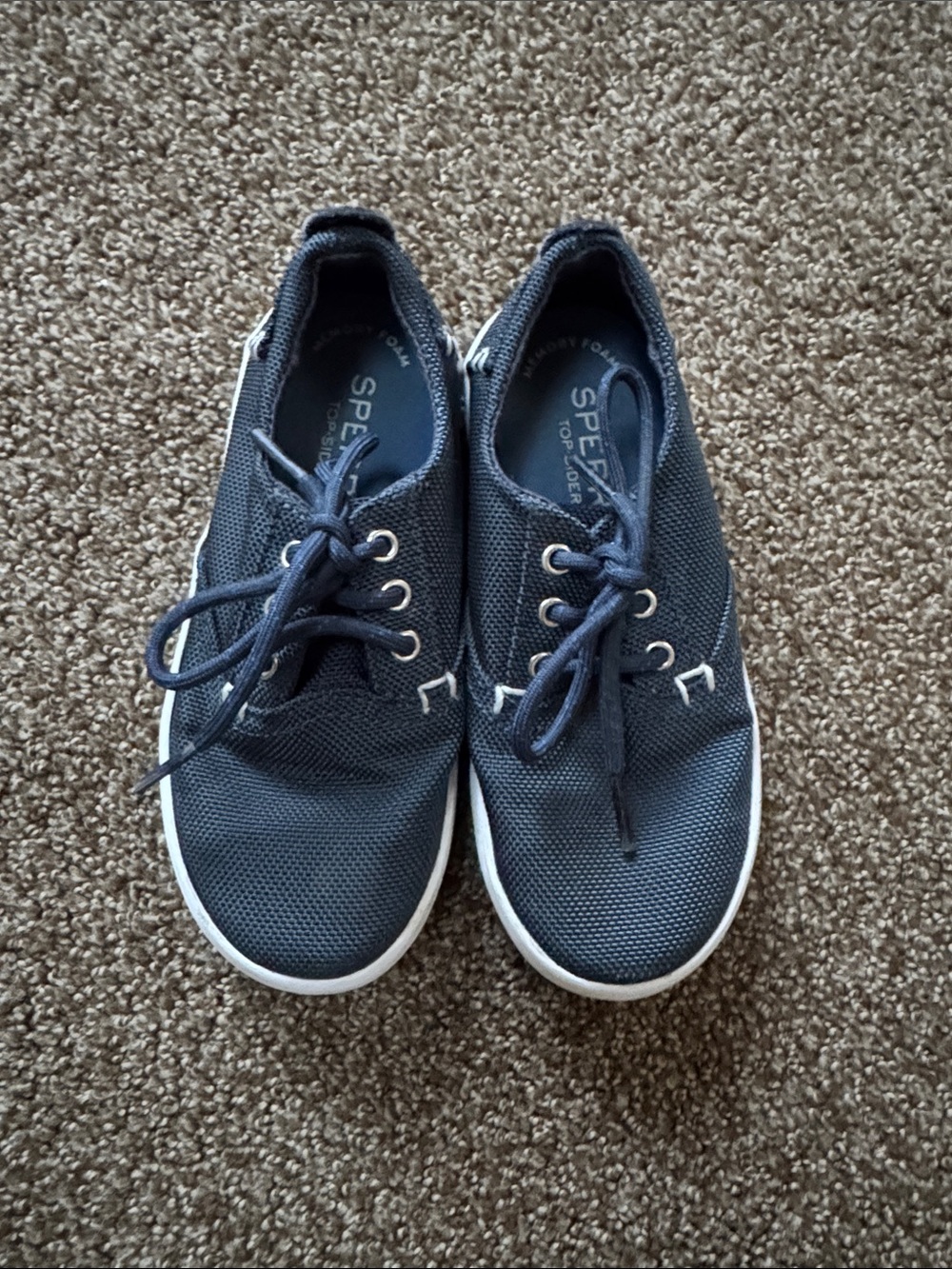Sperry Navy Knit Lace-Up Casual Sneakers